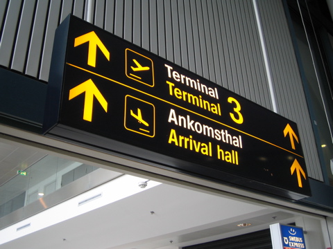 Copenhagen airport signage
