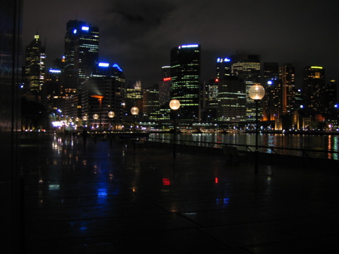Nighttime Sydney skyline